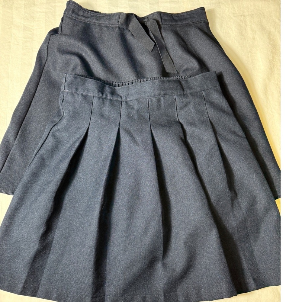 IZOD Girls Navy Blue School Uniform  Skort 16 Reg Pleated Bundle of 2